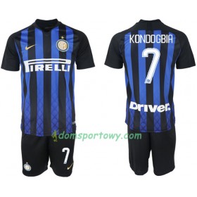 Koszulka Inter Mediolan KONDOGBIA 7 Dziecięcy Domowe Koszulki Piłkarskie 2018-2019 Krótki Rękaw